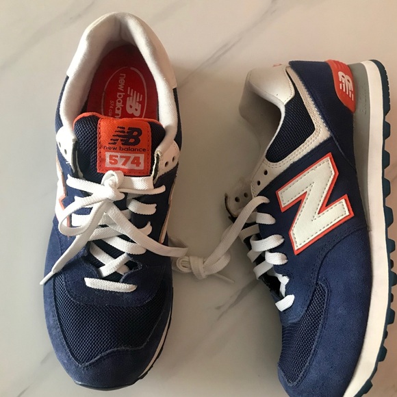 New Balance Other - NEW BALANCE 574 CLASSICS BLUE ORANGE WHITE M8.5